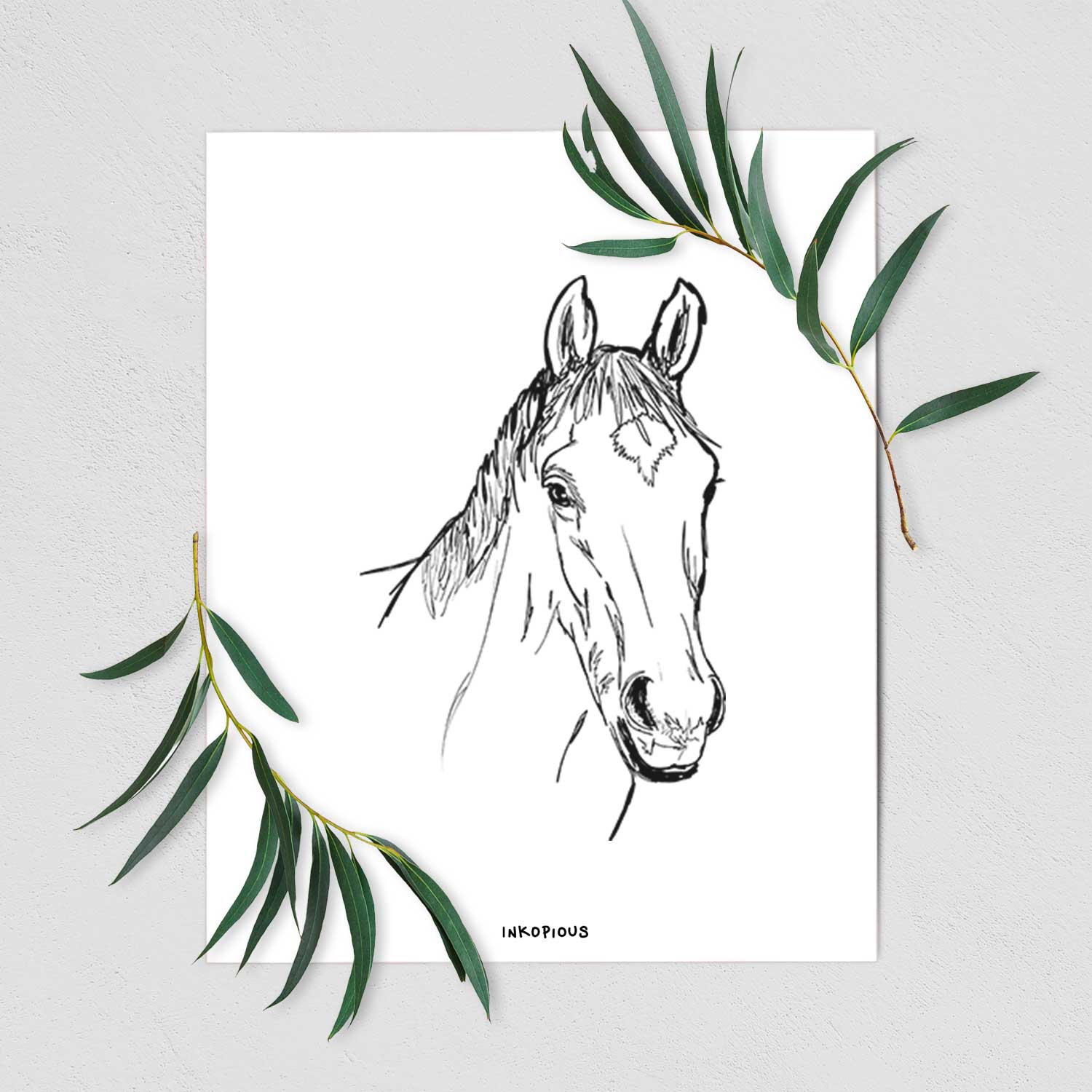 Doodled Scooby the Arabian Horse Art Print
