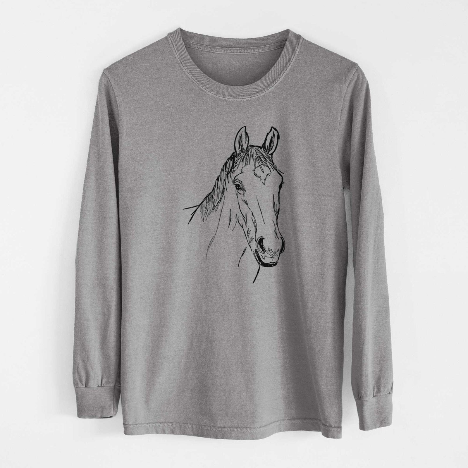 Doodled Scooby the Arabian Horse - Heavyweight 100% Cotton Long Sleeve