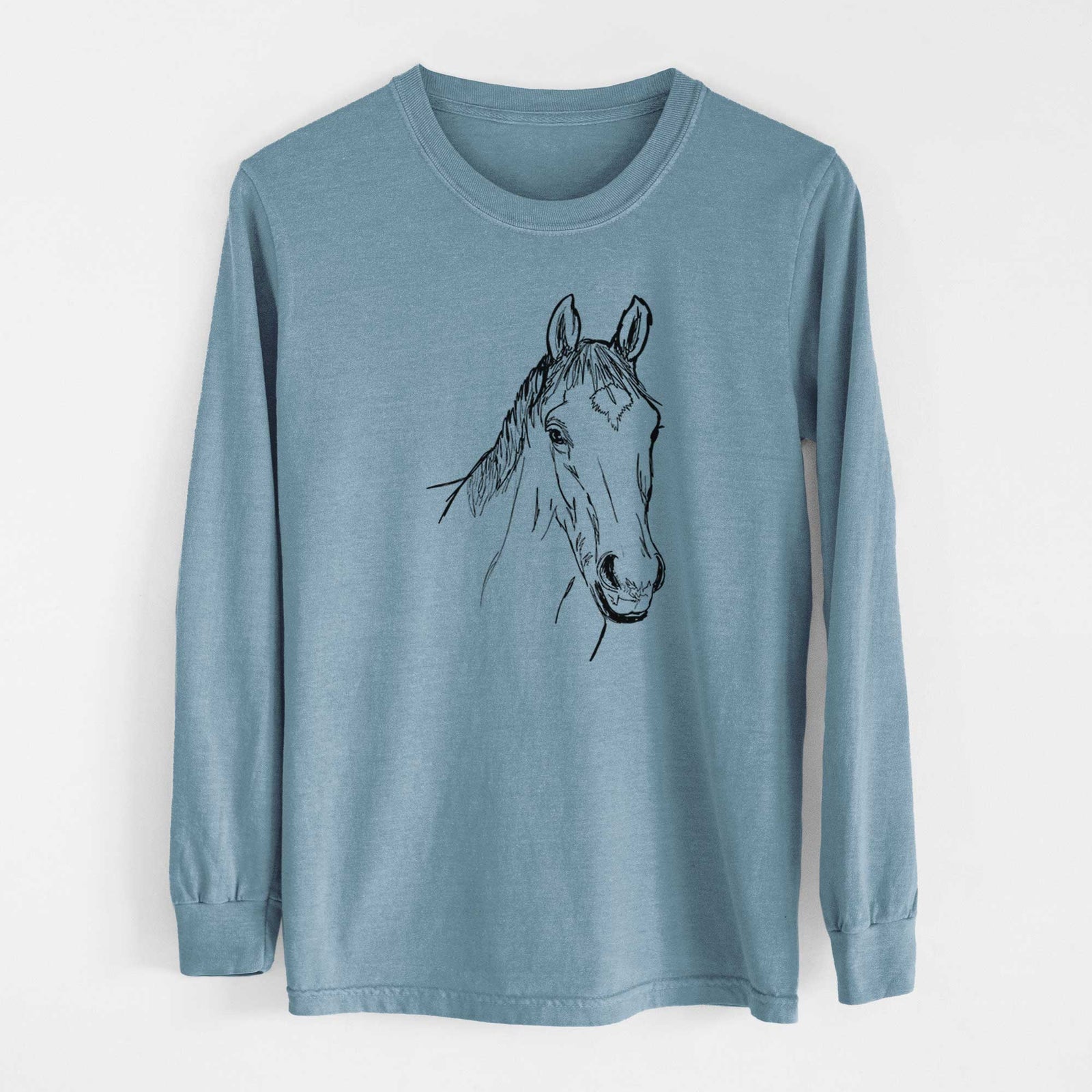 Doodled Scooby the Arabian Horse - Heavyweight 100% Cotton Long Sleeve