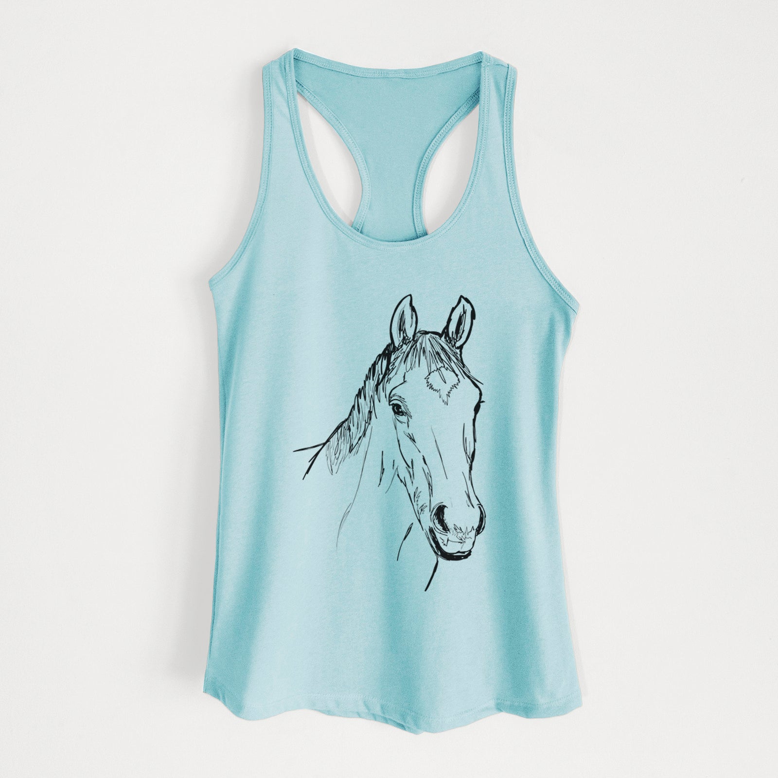 Doodled Scooby the Arabian Horse - Women's Racerback Tanktop