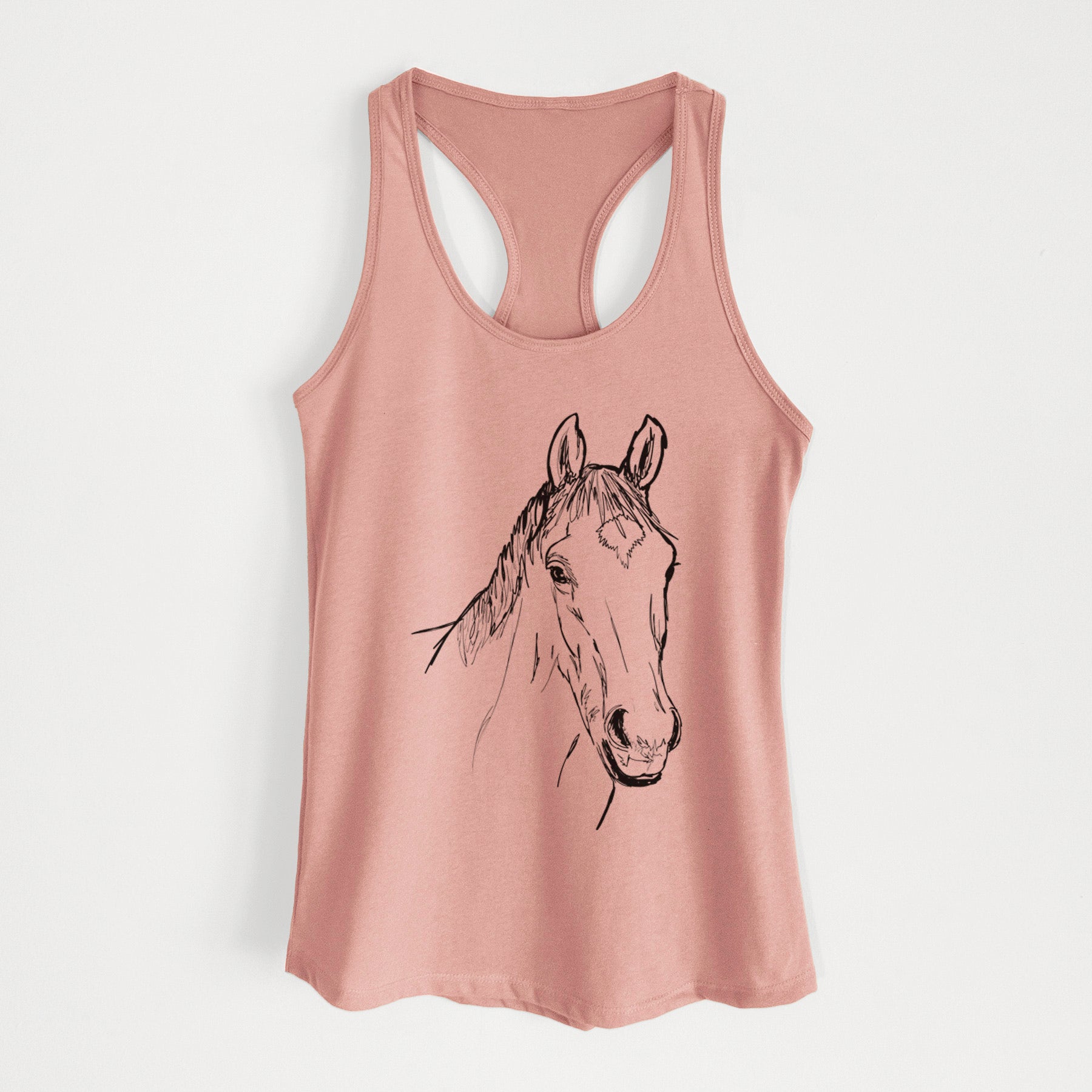 Doodled Scooby the Arabian Horse - Women's Racerback Tanktop