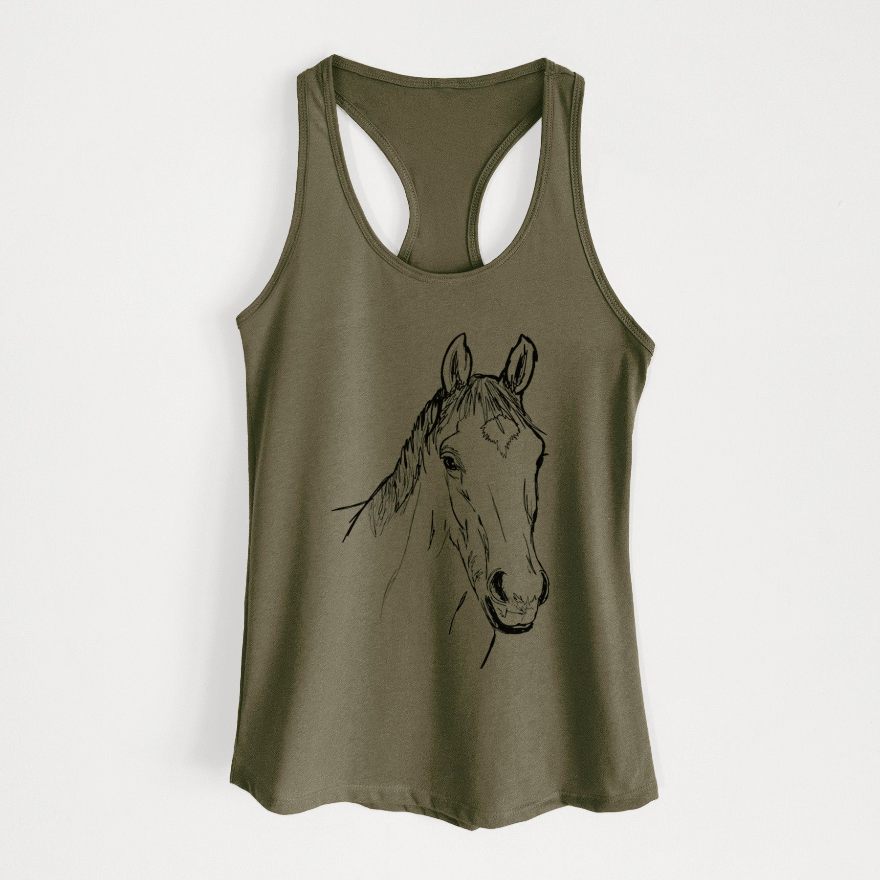 Doodled Scooby the Arabian Horse - Women's Racerback Tanktop