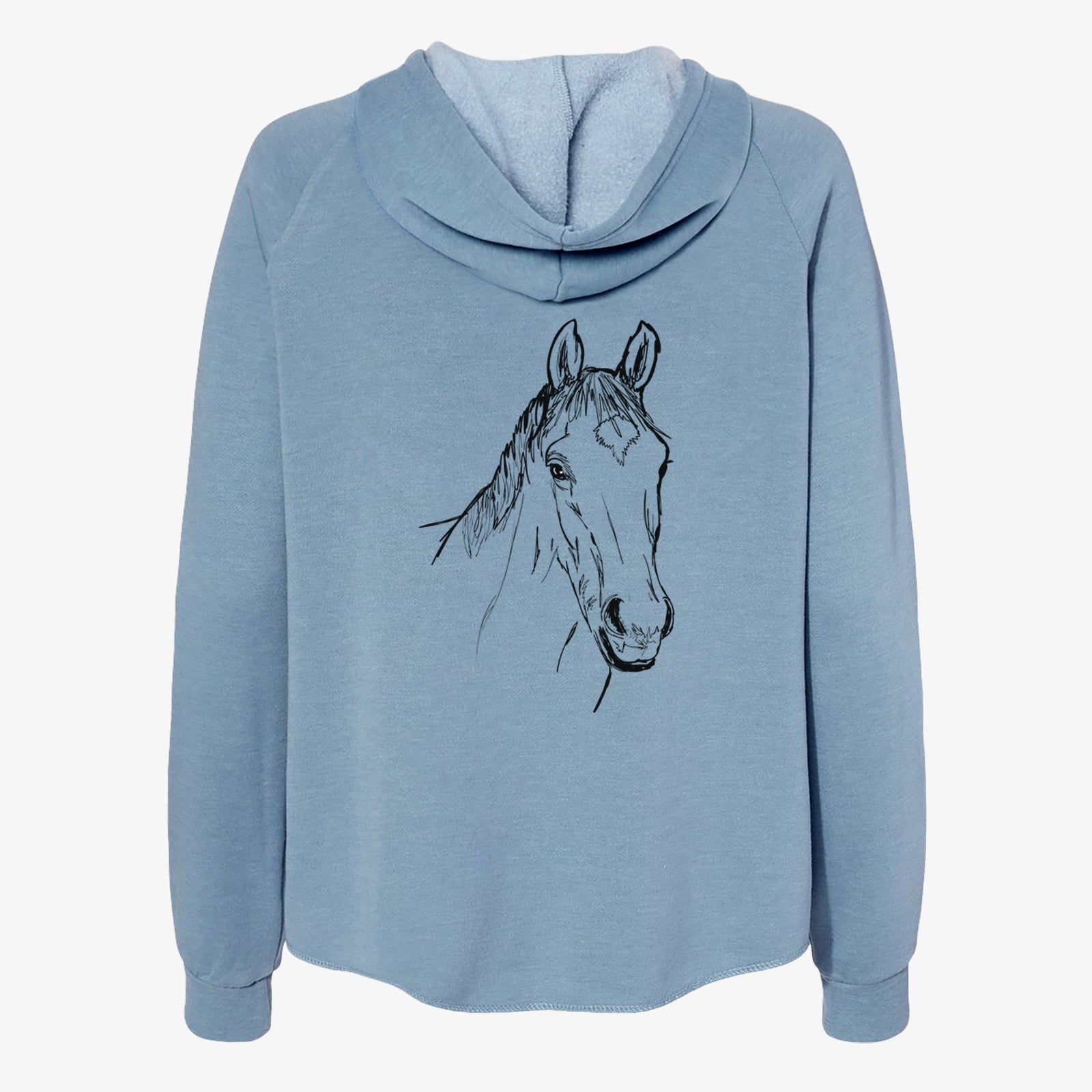 Doodled Scooby the Arabian Horse - Women's Cali Wave Zip-Up Sweatshirt