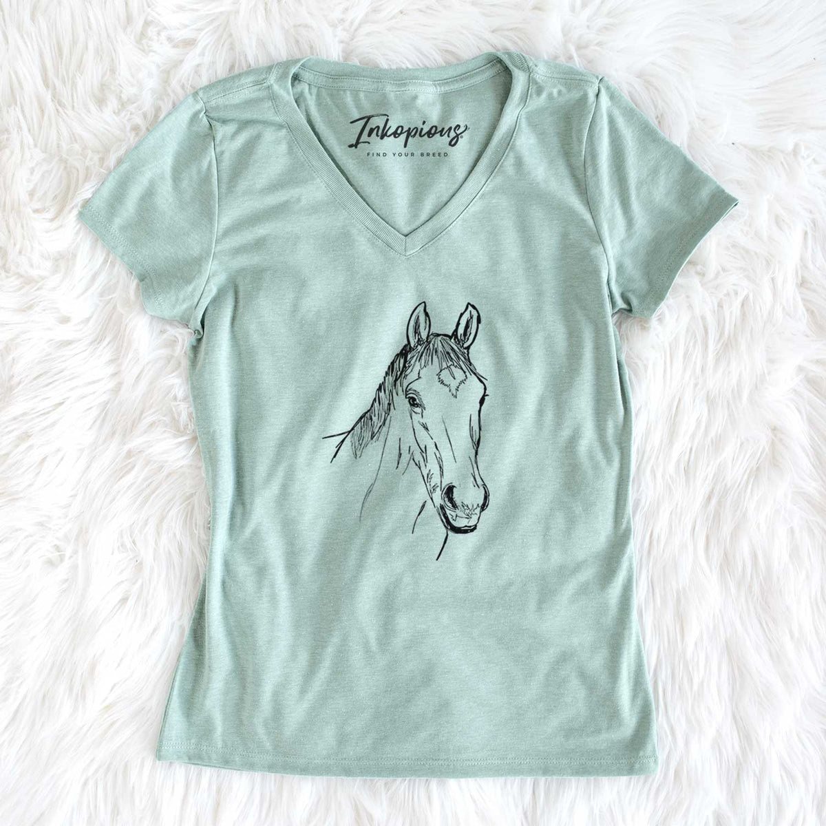 Doodled Scooby the Arabian Horse - Women&#39;s V-neck Shirt