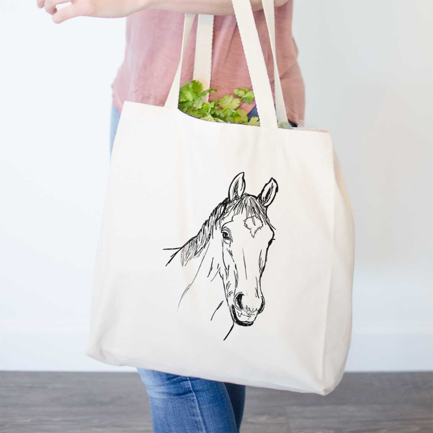 Doodled Scooby the Arabian Horse - Tote Bag