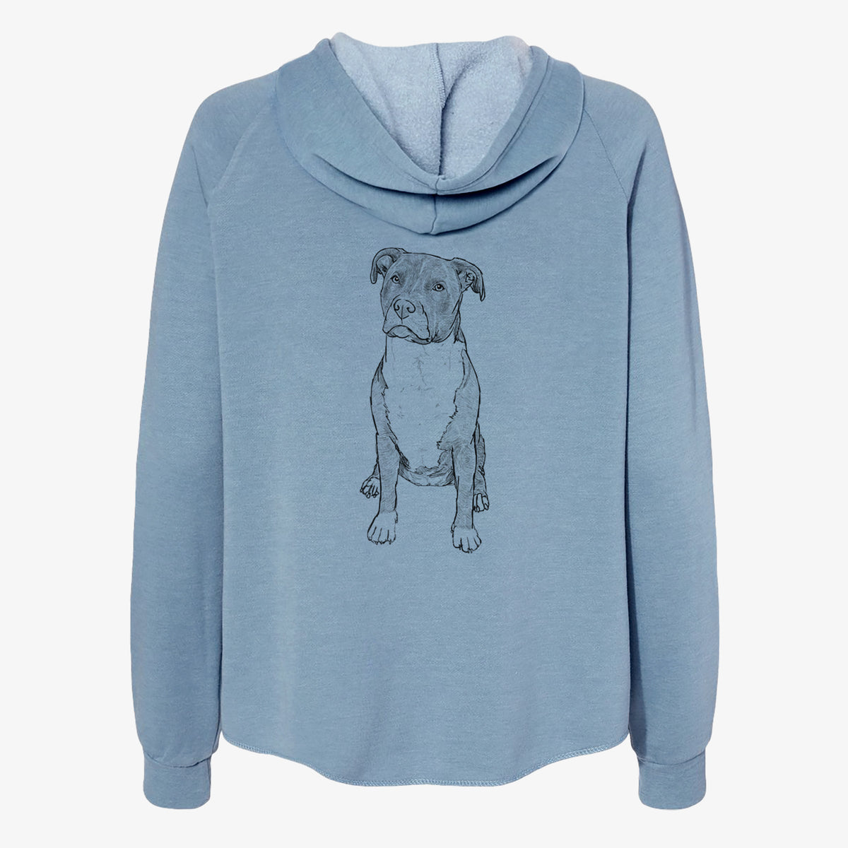Doodled Sealy the Pitbull - Women's Cali Wave Zip-Up Sweatshirt