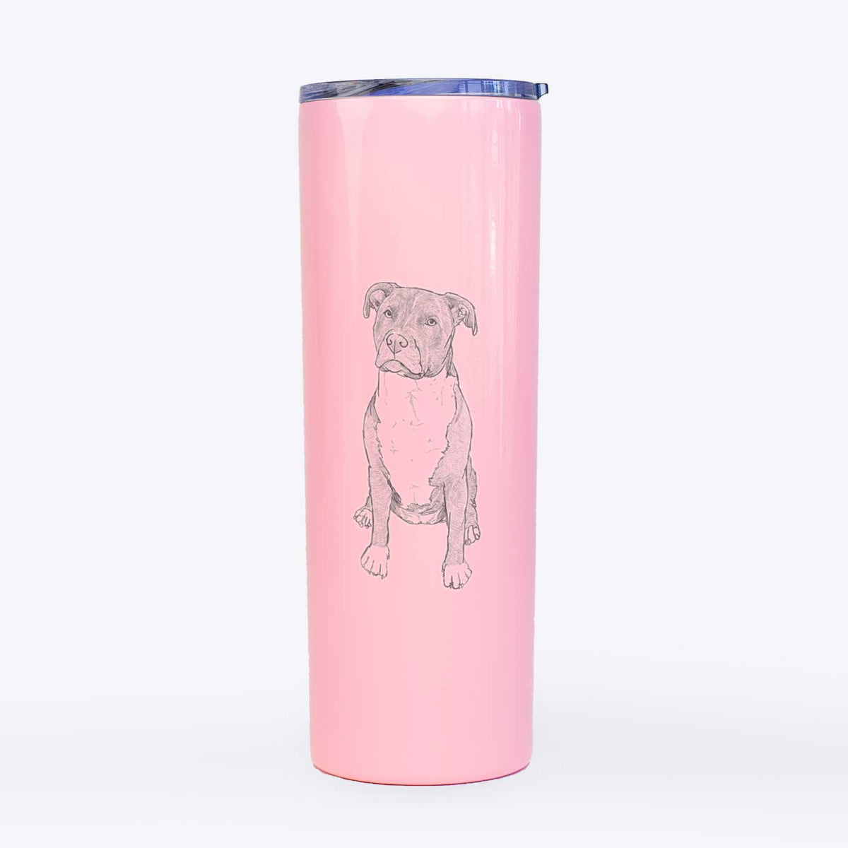 Doodled Sealy the Pitbull - 20oz Skinny Tumbler