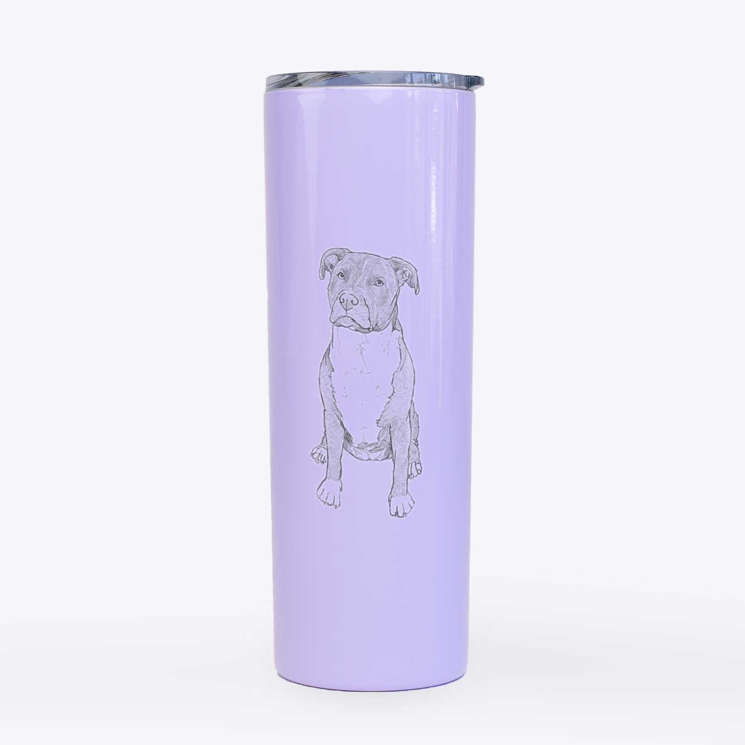 Doodled Sealy the Pitbull - 20oz Skinny Tumbler