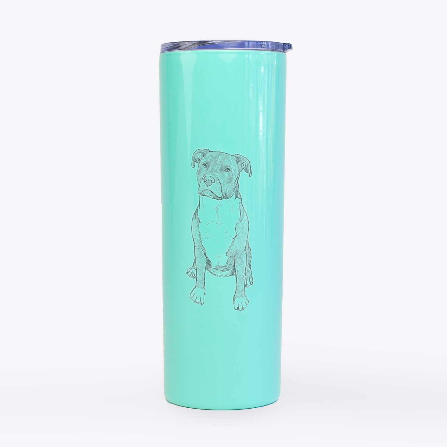 Doodled Sealy the Pitbull - 20oz Skinny Tumbler