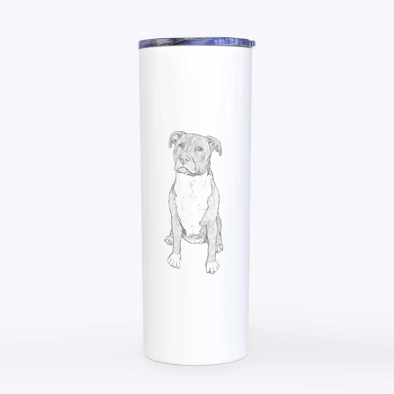 Doodled Sealy the Pitbull - 20oz Skinny Tumbler