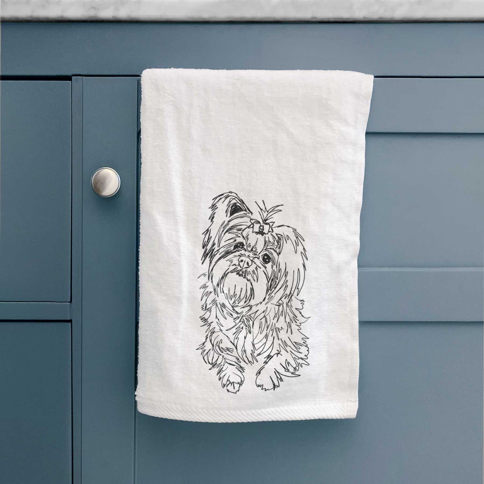 Doodled Sebastian the Carkie Decorative Hand Towel