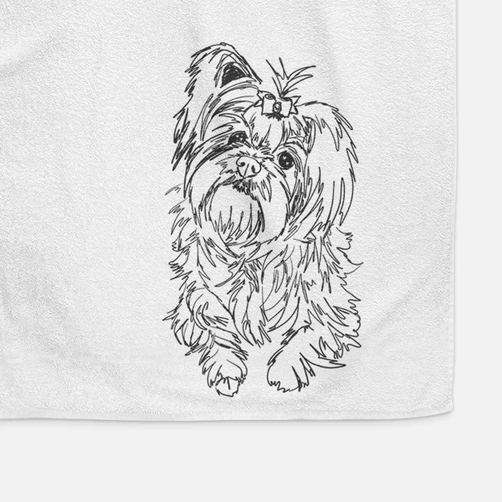 Doodled Sebastian the Carkie Decorative Hand Towel