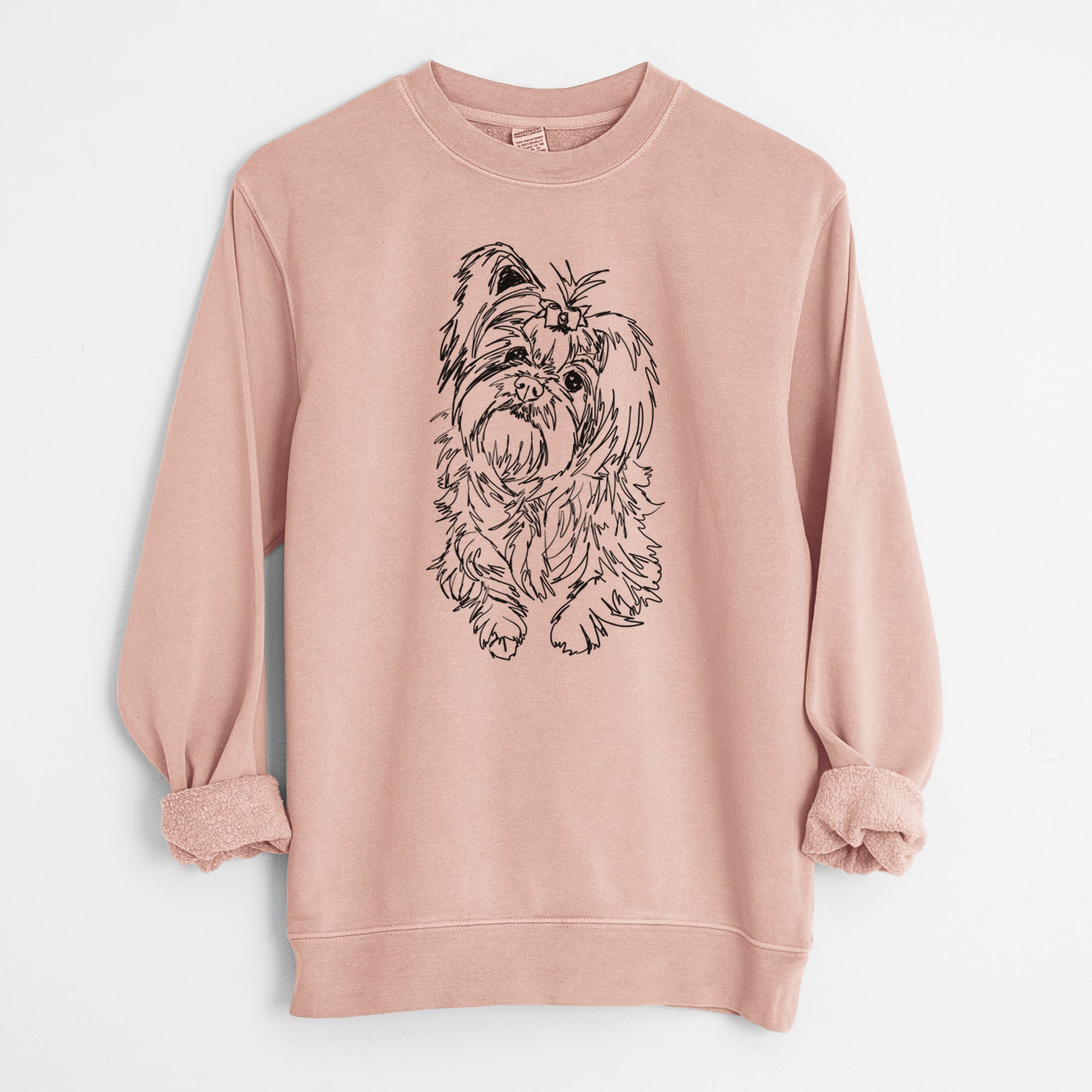 Doodled Sebastian the Carkie - Unisex Pigment Dyed Crew Sweatshirt