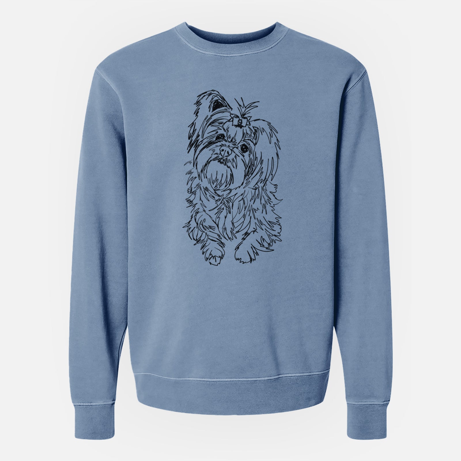 Doodled Sebastian the Carkie - Unisex Pigment Dyed Crew Sweatshirt