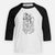 Doodled Sebastian the Carkie - Youth 3/4 Long Sleeve