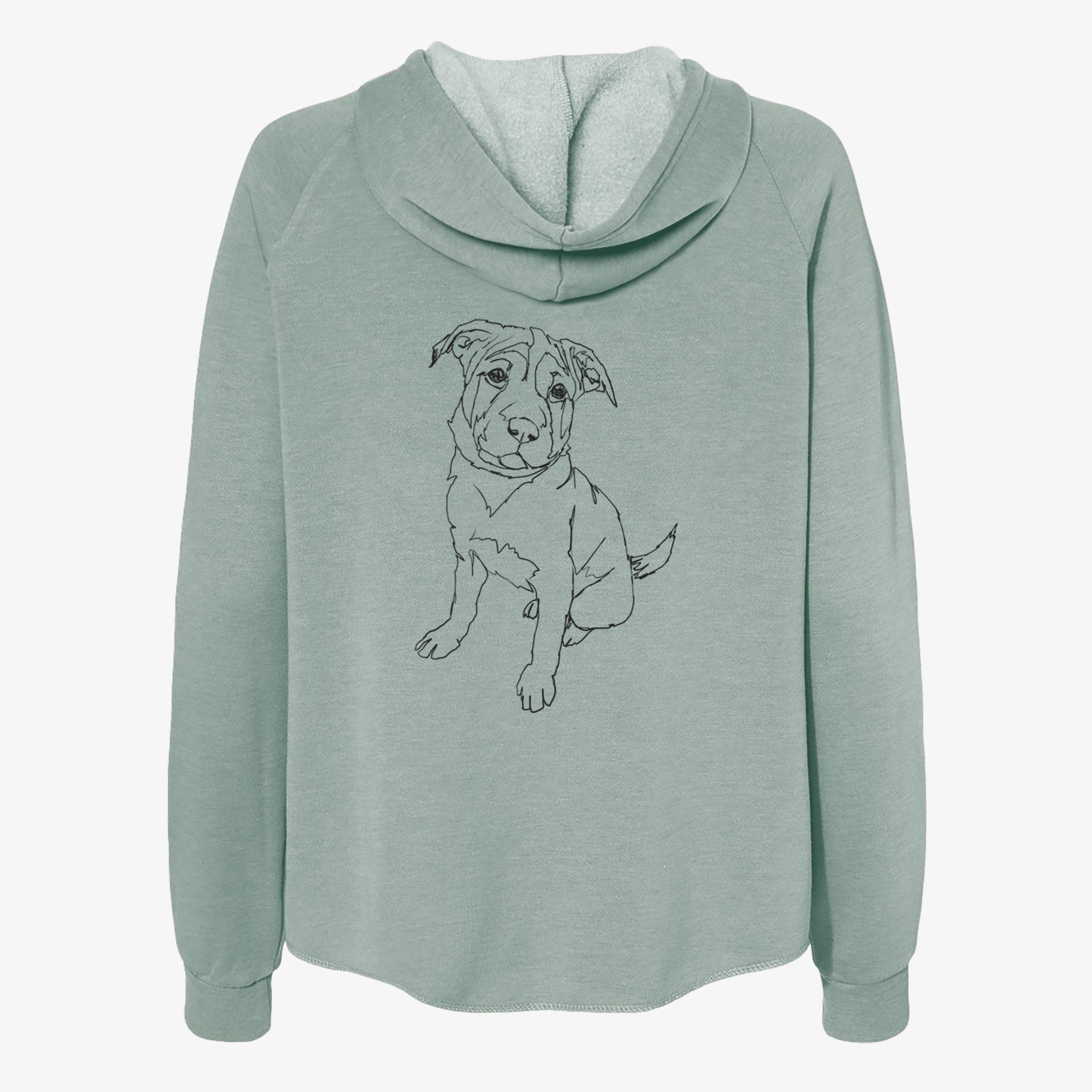 Doodled Shar Pei Puppy - Women's Cali Wave Zip-Up Sweatshirt
