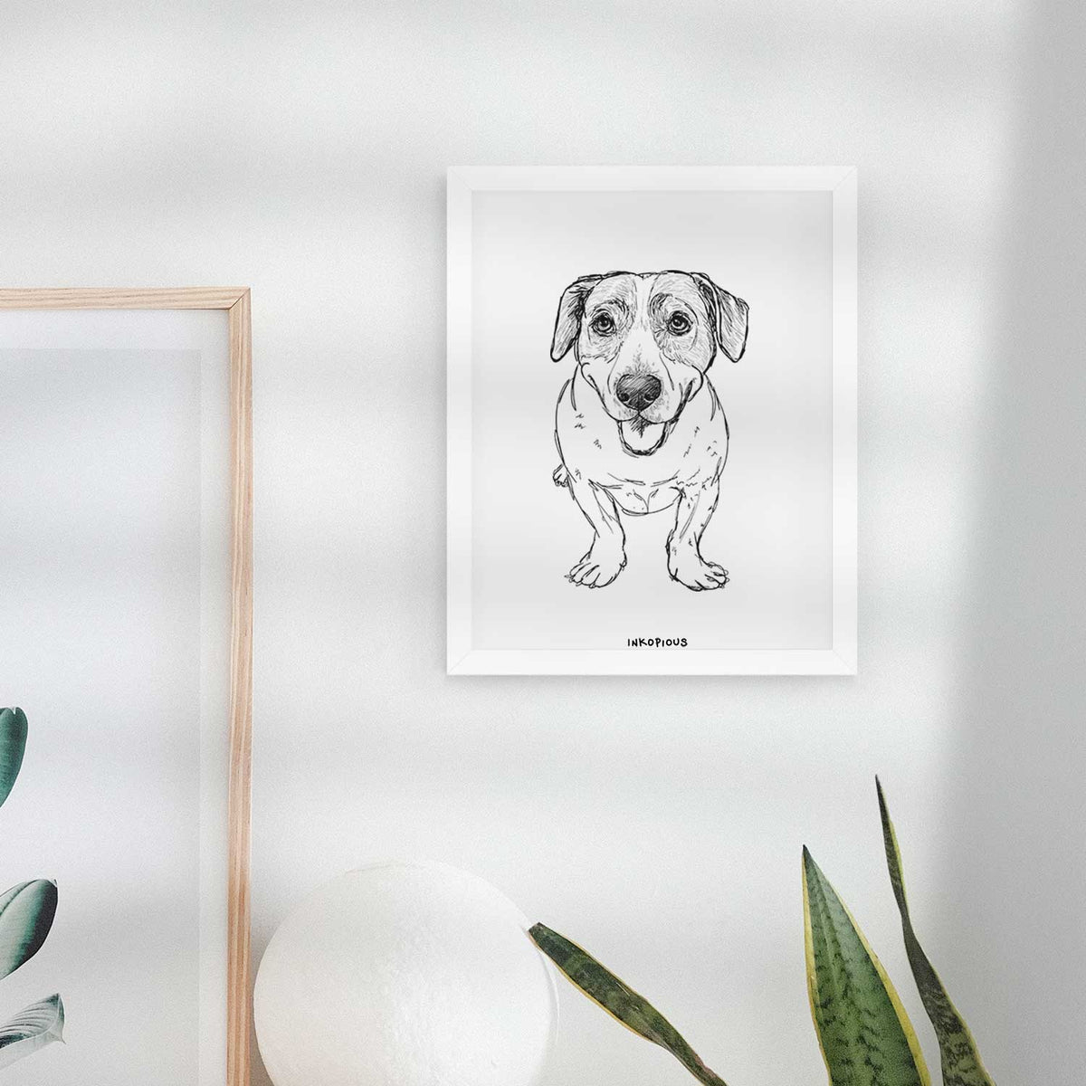 Doodled Sherlock the Mixed Breed Art Print