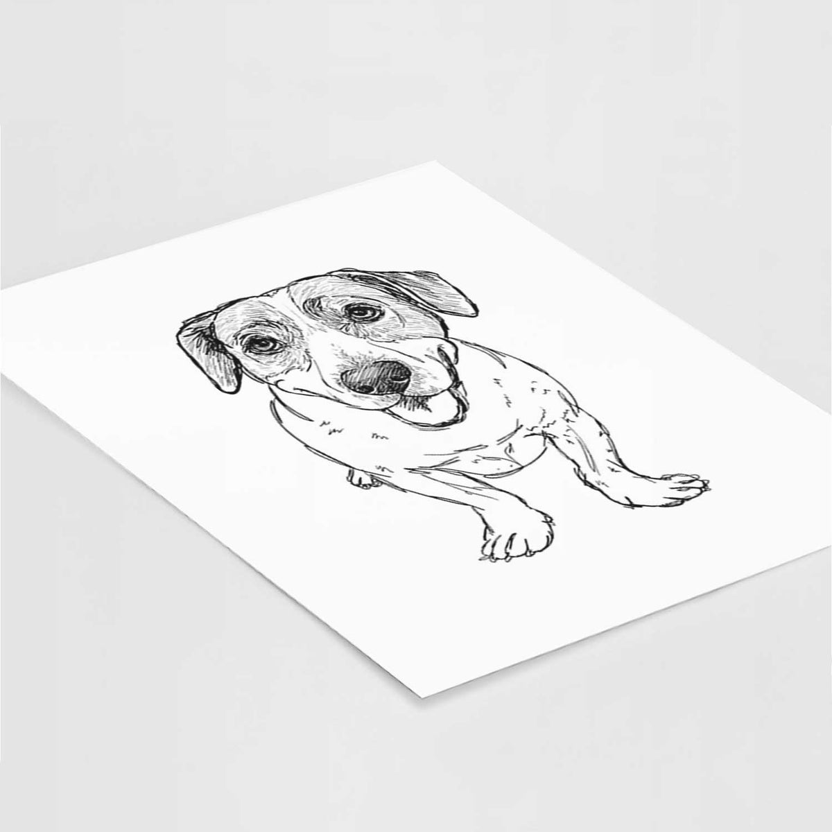 Doodled Sherlock the Mixed Breed Art Print