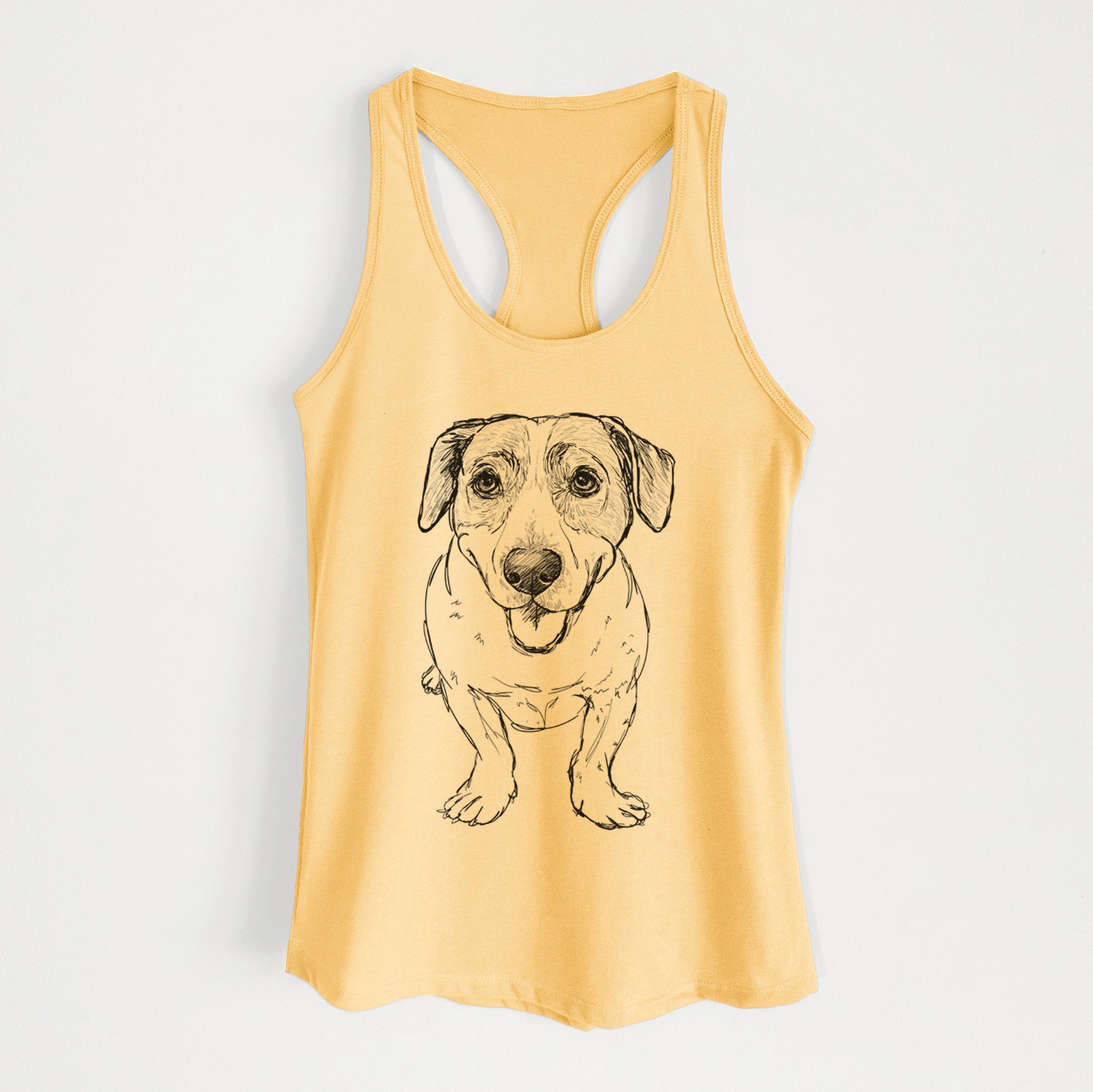 Doodled Sherlock the Mixed Breed - Women's Racerback Tanktop