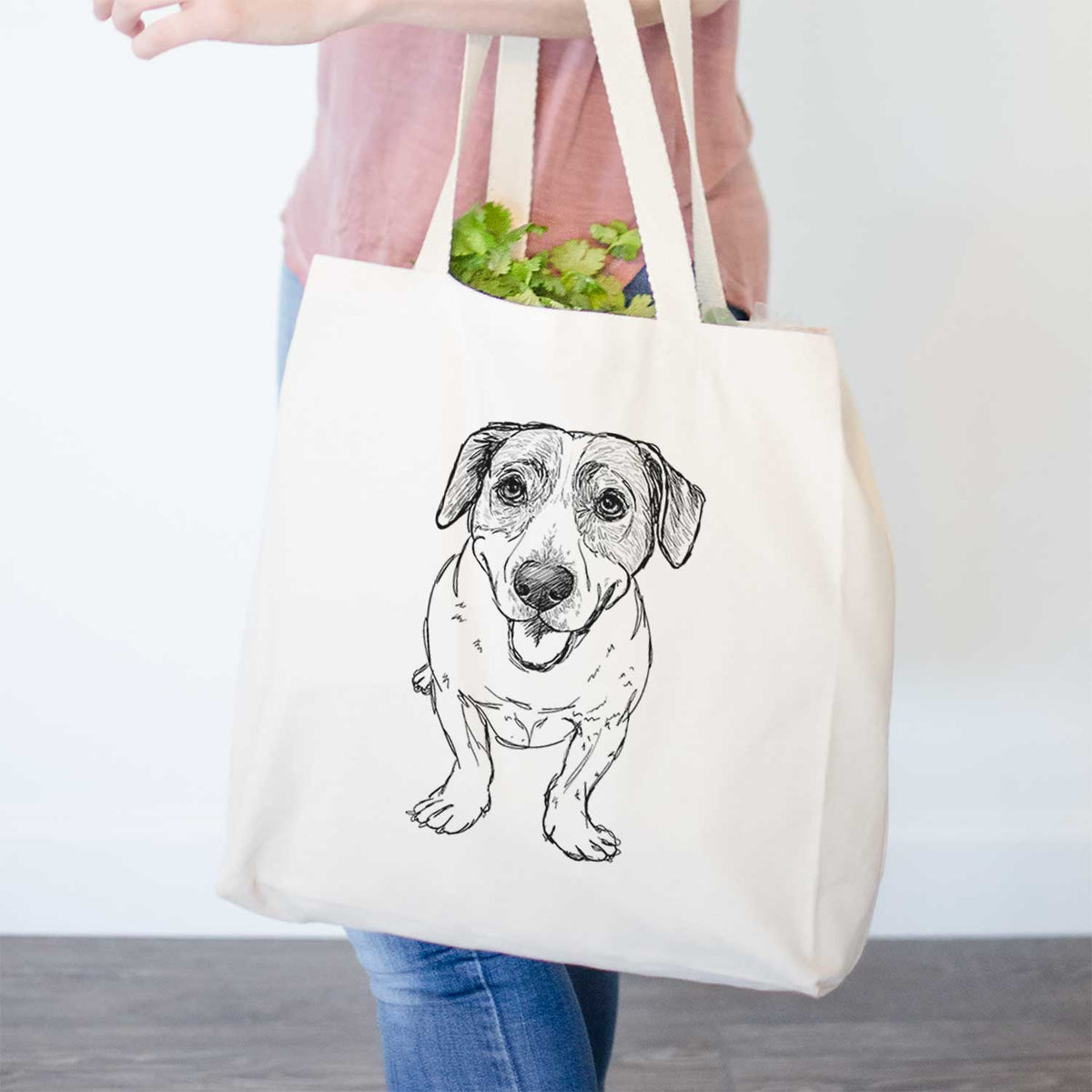 Doodled Sherlock the Mixed Breed - Tote Bag