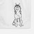 Doodled Siberian Husky Decorative Hand Towel