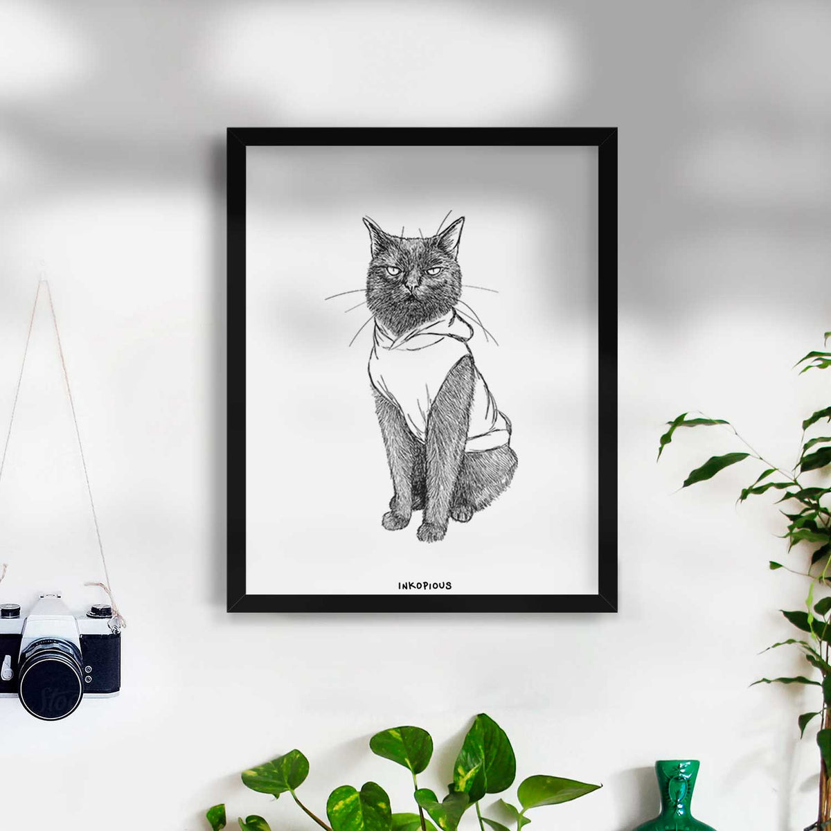 Doodled Simon Yosh the Bombay Cat Art Print