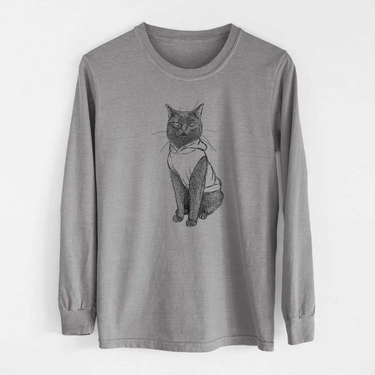 Doodled Simon Yosh the Bombay Cat - Heavyweight 100% Cotton Long Sleeve