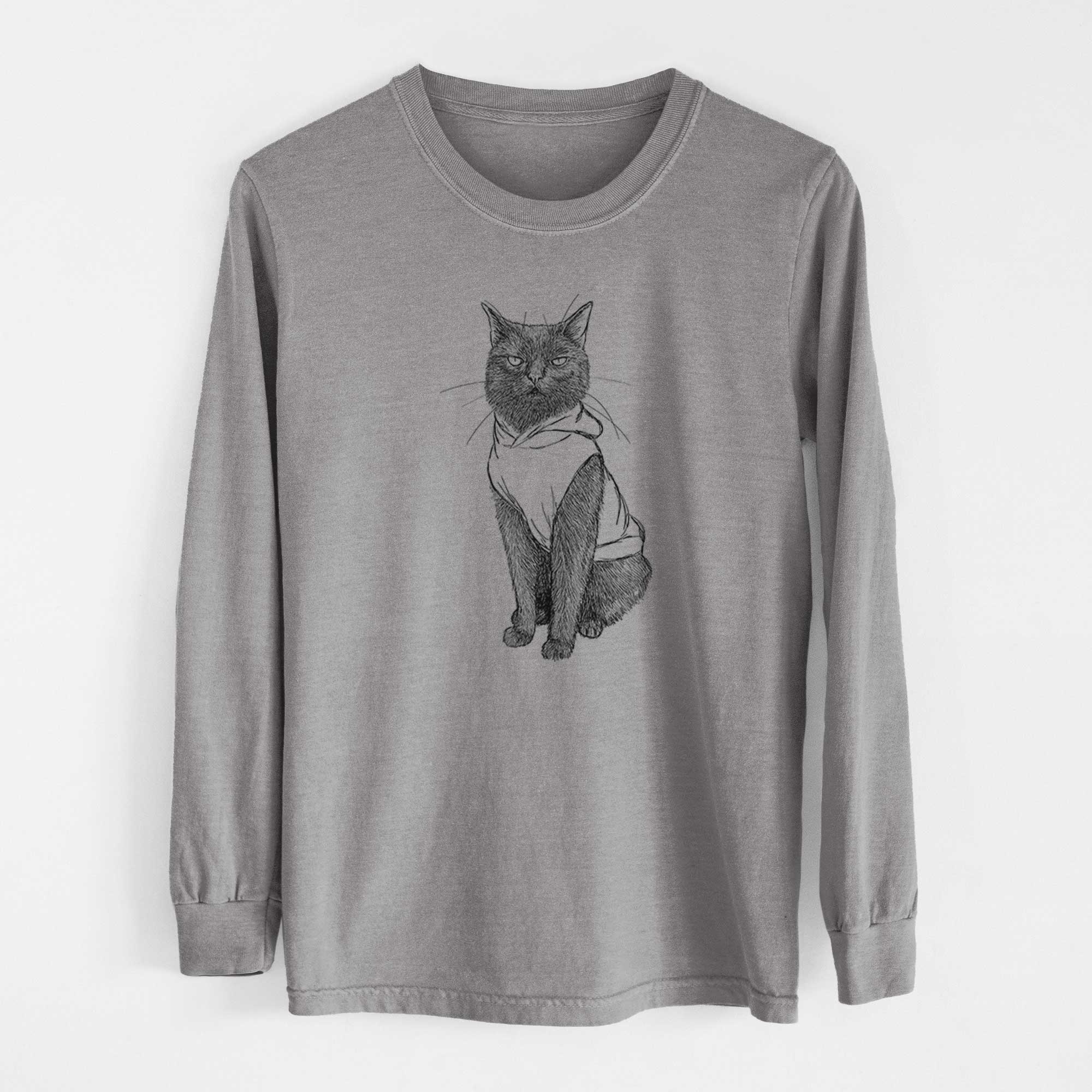 Doodled Simon Yosh the Bombay Cat - Heavyweight 100% Cotton Long Sleeve