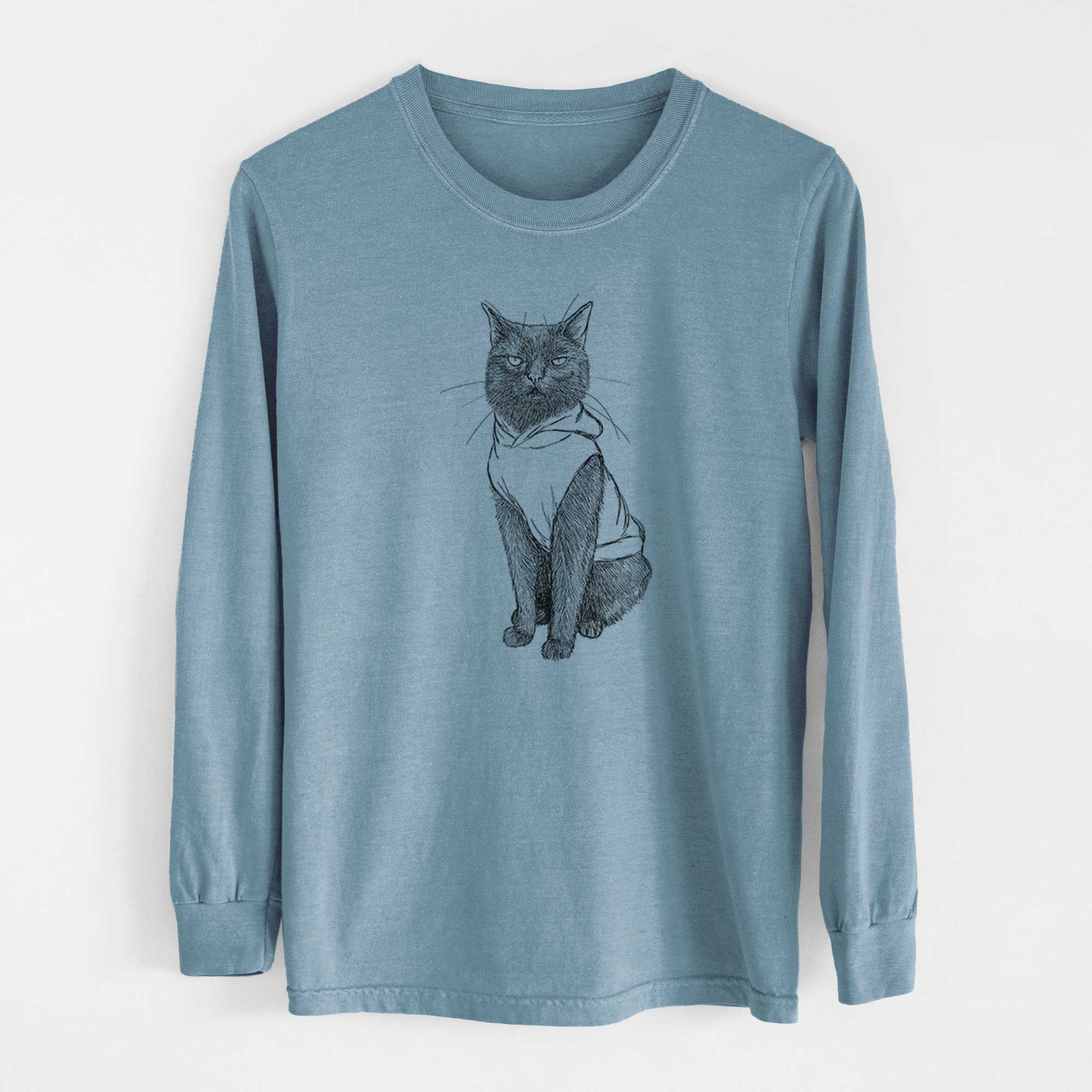 Doodled Simon Yosh the Bombay Cat - Heavyweight 100% Cotton Long Sleeve