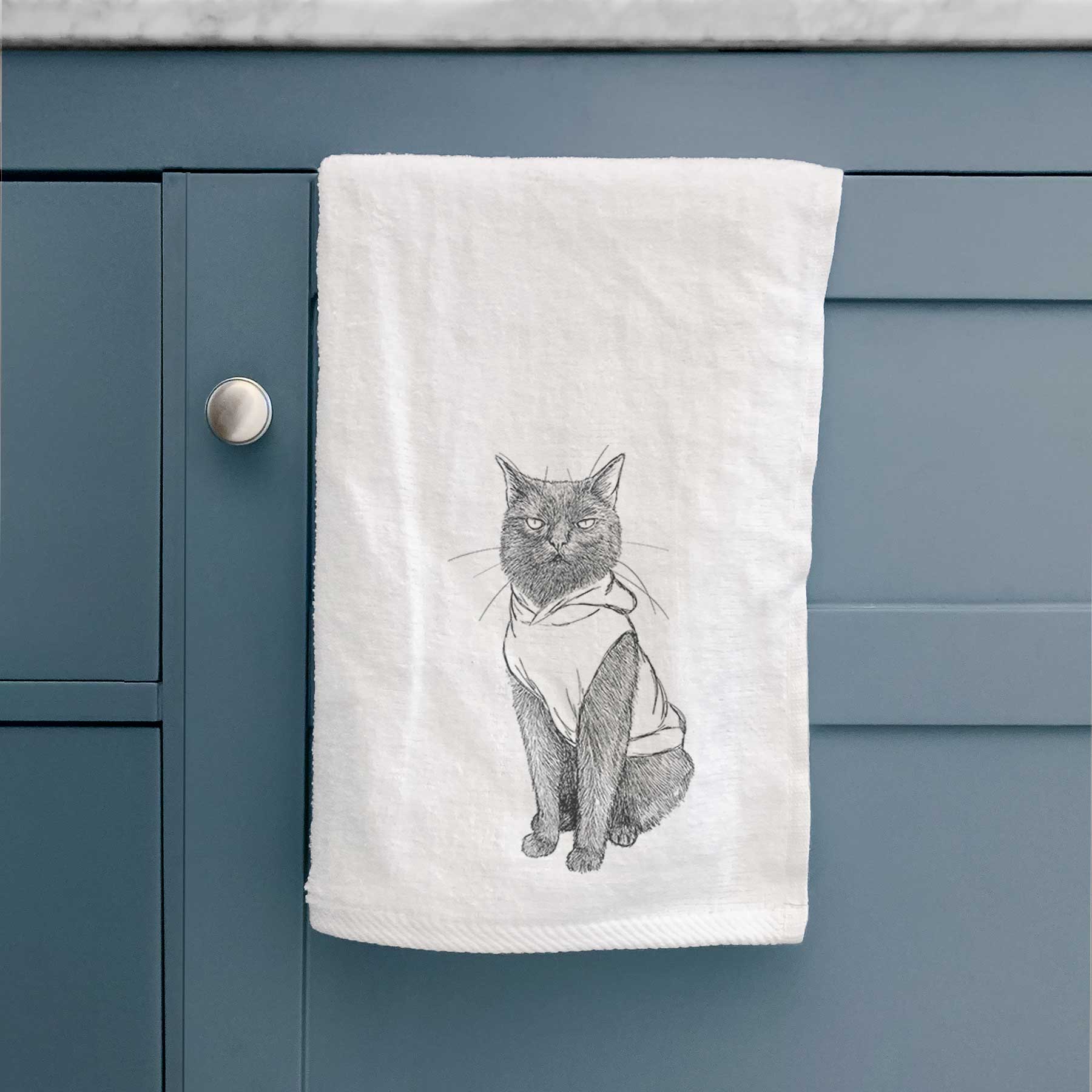 Doodled Simon Yosh the Bombay Cat Decorative Hand Towel