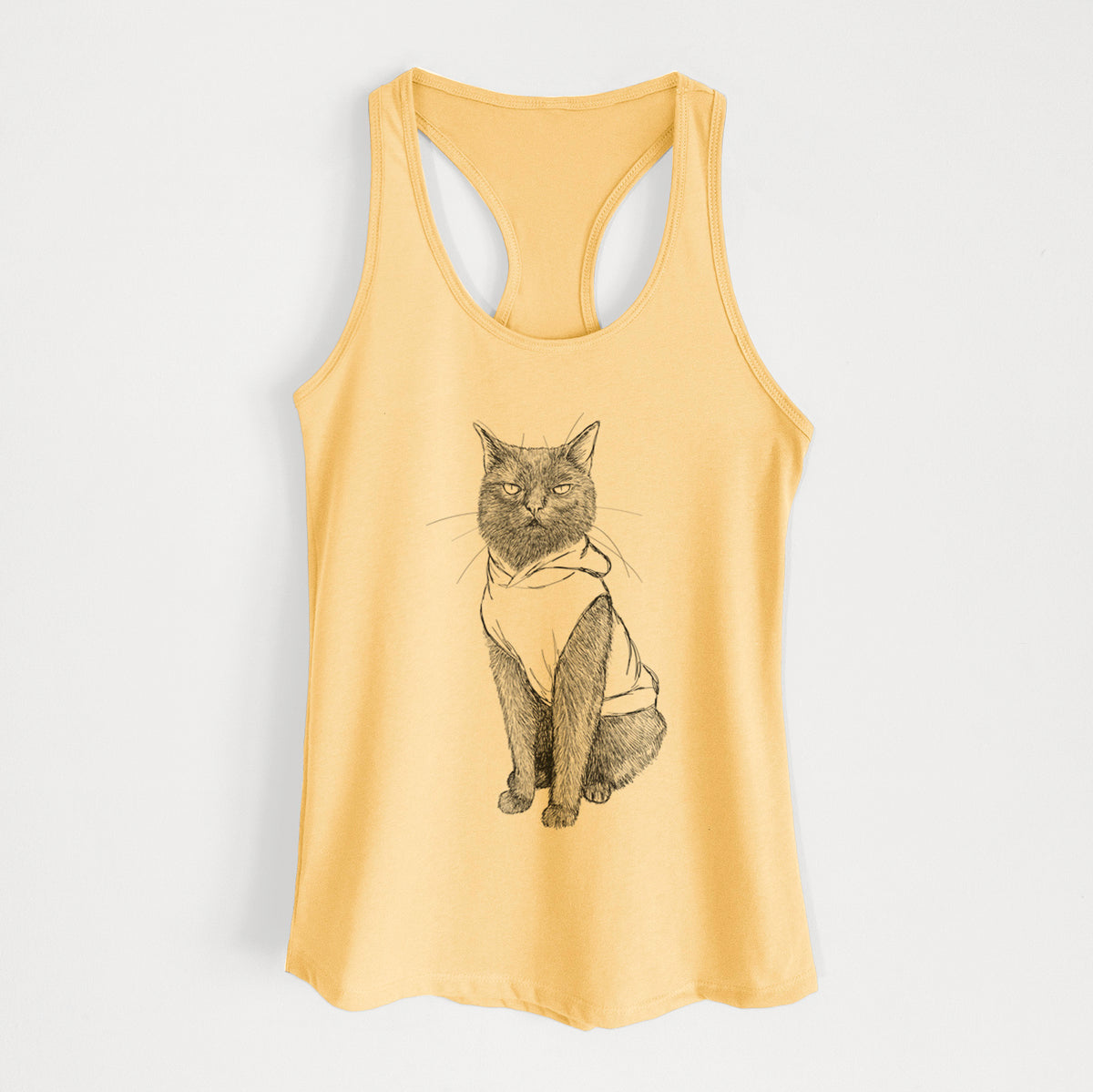 Doodled Simon Yosh the Bombay Cat - Women's Racerback Tanktop