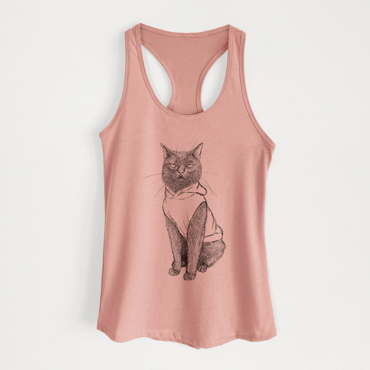 Doodled Simon Yosh the Bombay Cat - Women's Racerback Tanktop