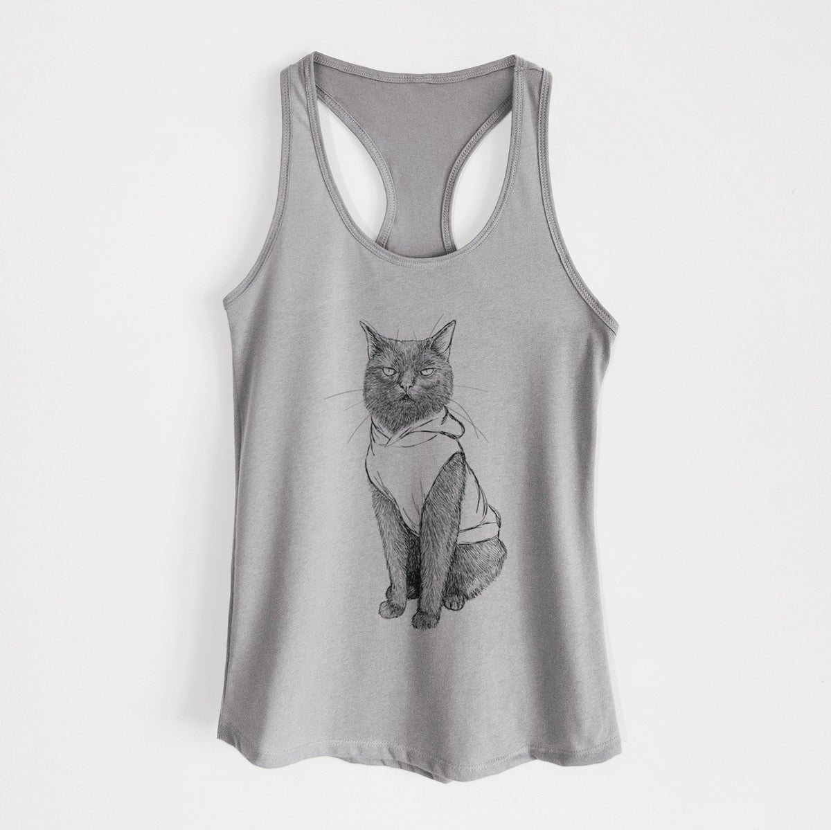 Doodled Simon Yosh the Bombay Cat - Women's Racerback Tanktop
