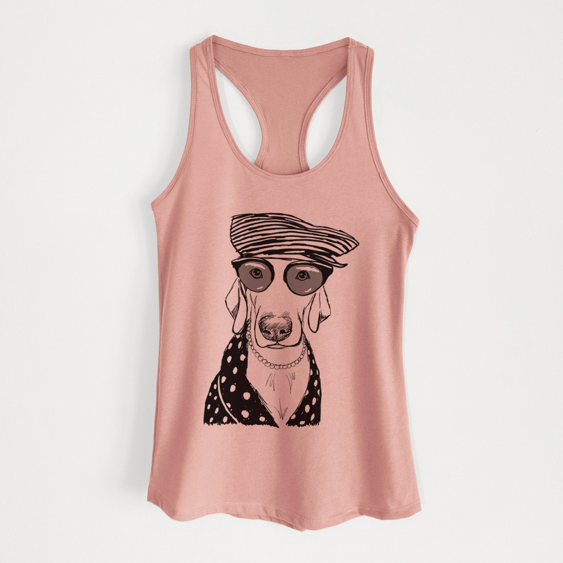 Doodled Skeeter the Weimaraner - Women's Racerback Tanktop