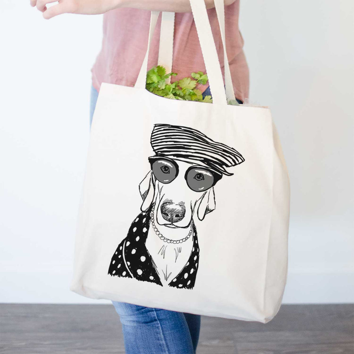 Doodled Skeeter the Weimaraner - Tote Bag