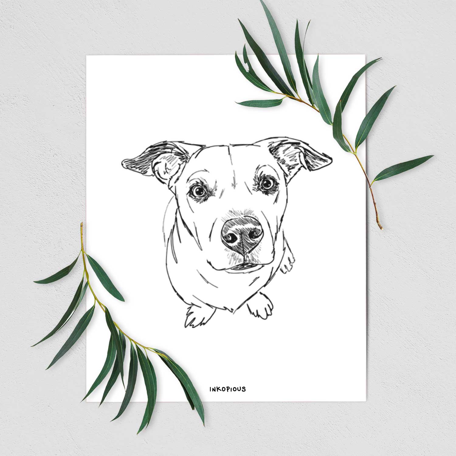 Doodled Skittles the Mixed Breed Art Print