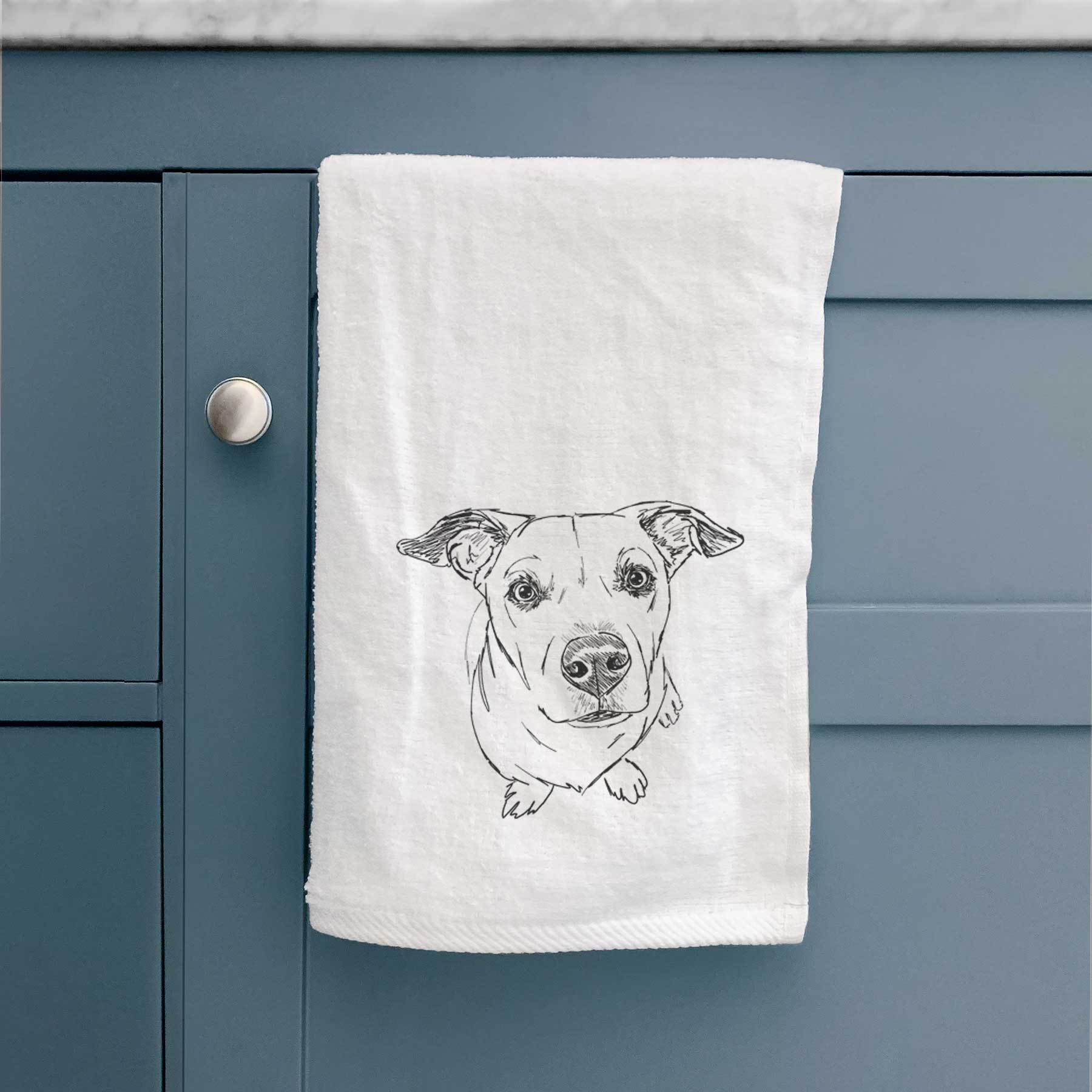 Doodled Skittles the Mixed Breed Decorative Hand Towel