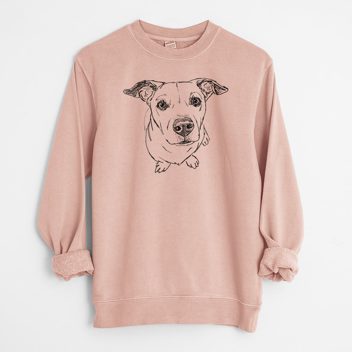 Doodled Skittles the Mixed Breed - Unisex Pigment Dyed Crew Sweatshirt