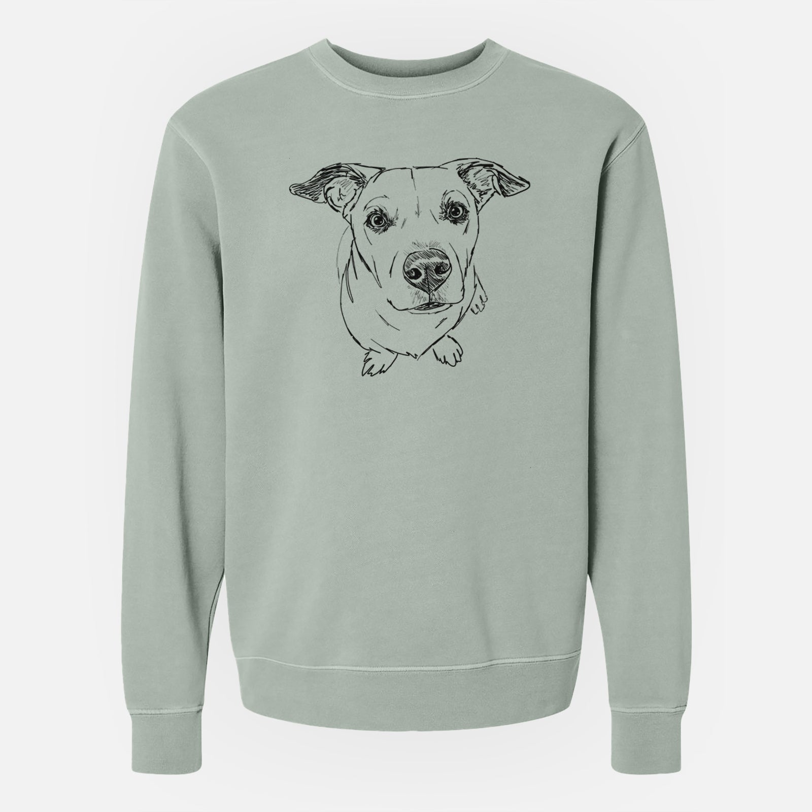 Doodled Skittles the Mixed Breed - Unisex Pigment Dyed Crew Sweatshirt