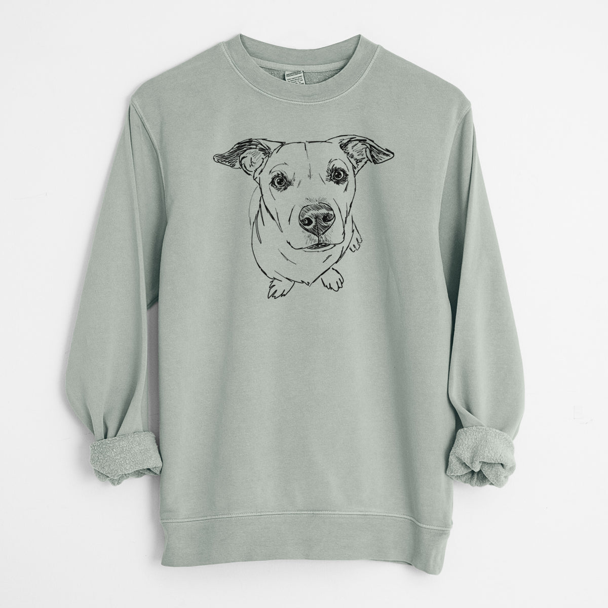 Doodled Skittles the Mixed Breed - Unisex Pigment Dyed Crew Sweatshirt