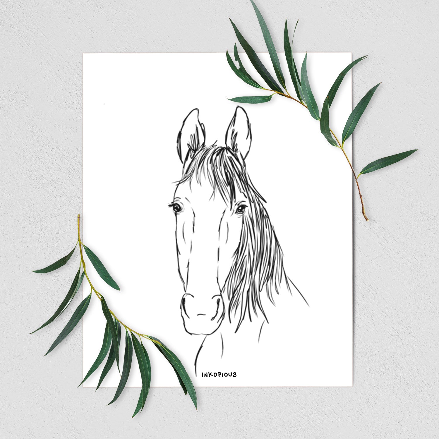 Doodled Socks Will Dew the American Standardbred Horse Art Print