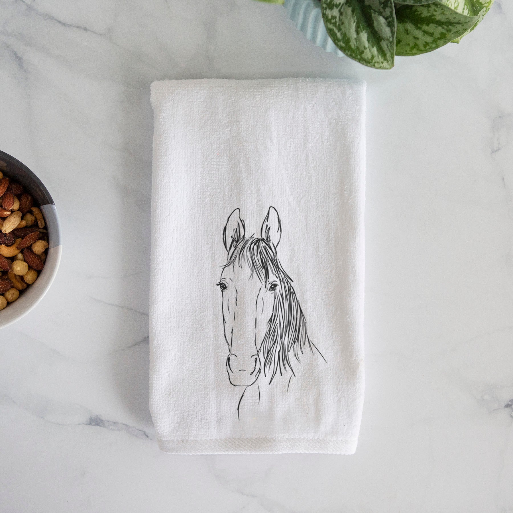 Doodled Socks Will Dew the American Standardbred Horse Decorative Hand Towel