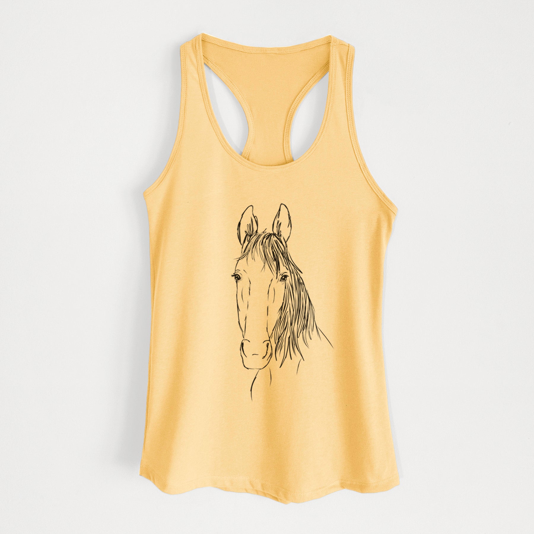 Doodled Socks Will Dew the American Standardbred Horse - Women's Racerback Tanktop