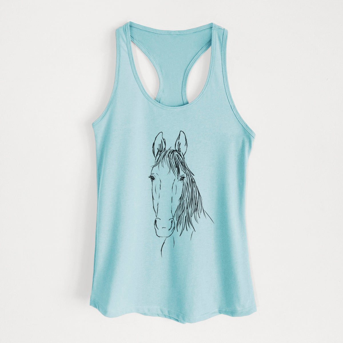 Doodled Socks Will Dew the American Standardbred Horse - Women&#39;s Racerback Tanktop