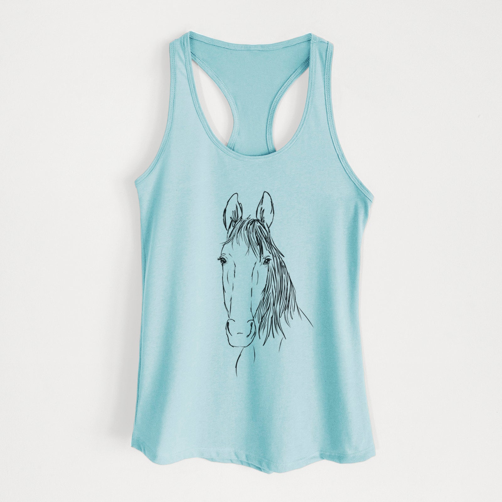 Doodled Socks Will Dew the American Standardbred Horse - Women's Racerback Tanktop