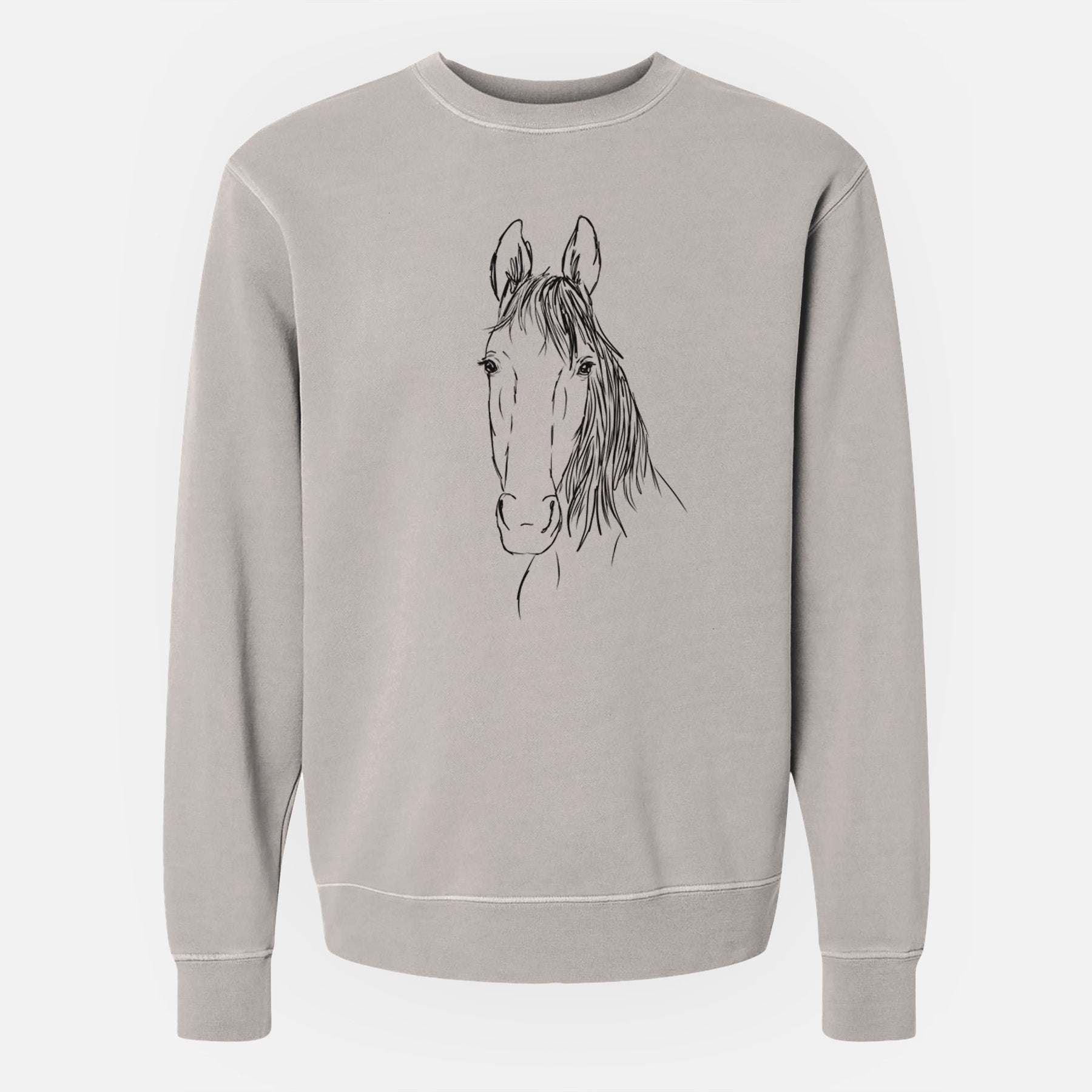 Doodled Socks Will Dew the American Standardbred Horse - Unisex Pigment Dyed Crew Sweatshirt