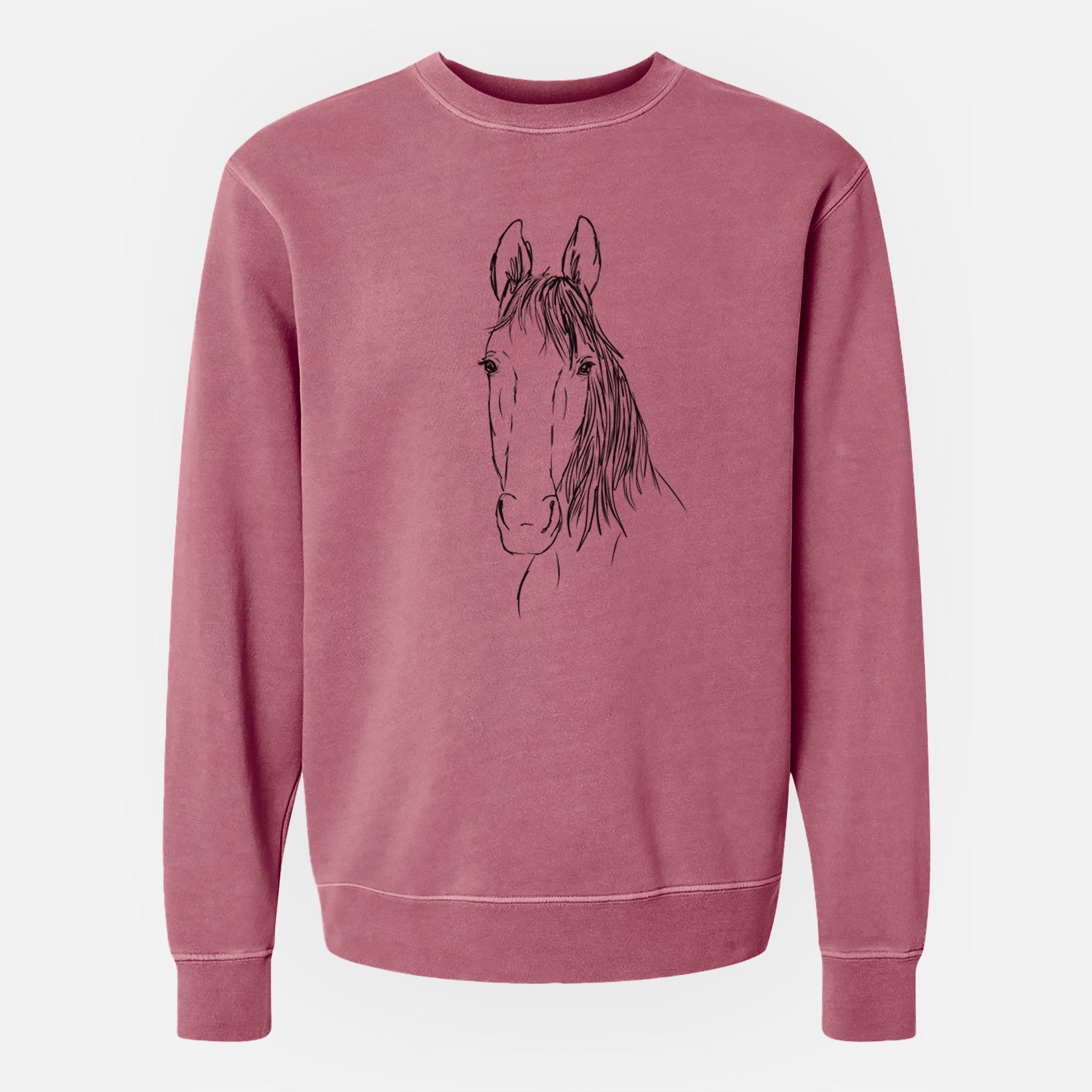 Doodled Socks Will Dew the American Standardbred Horse - Unisex Pigment Dyed Crew Sweatshirt