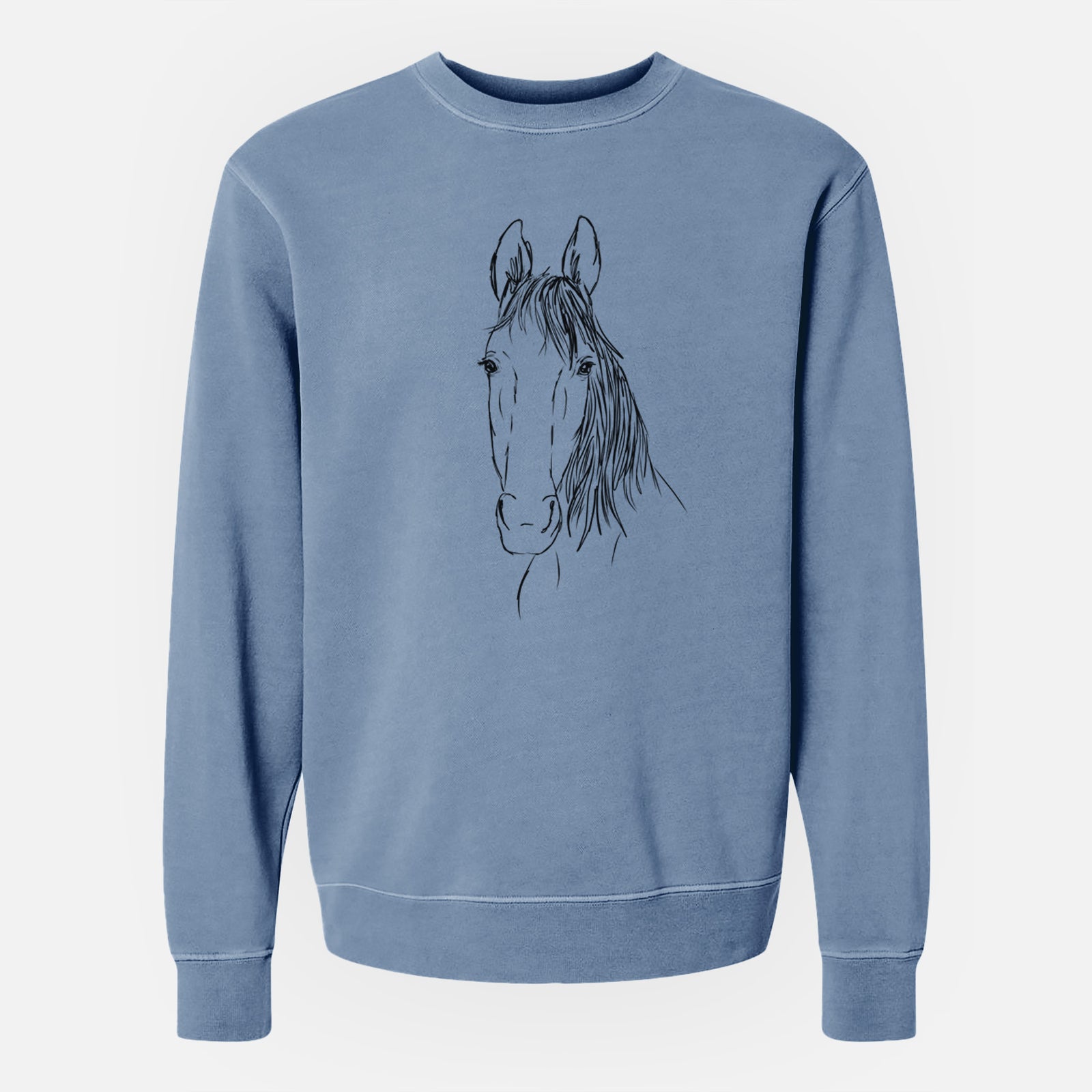 Doodled Socks Will Dew the American Standardbred Horse - Unisex Pigment Dyed Crew Sweatshirt