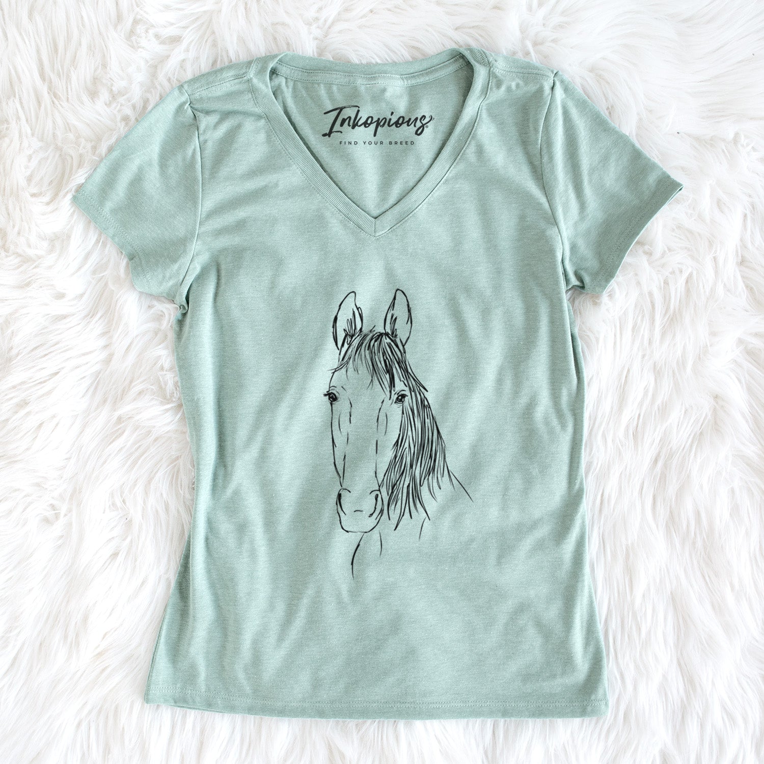 Doodled Socks Will Dew the American Standardbred Horse - Women's Perfect V-neck Shirt