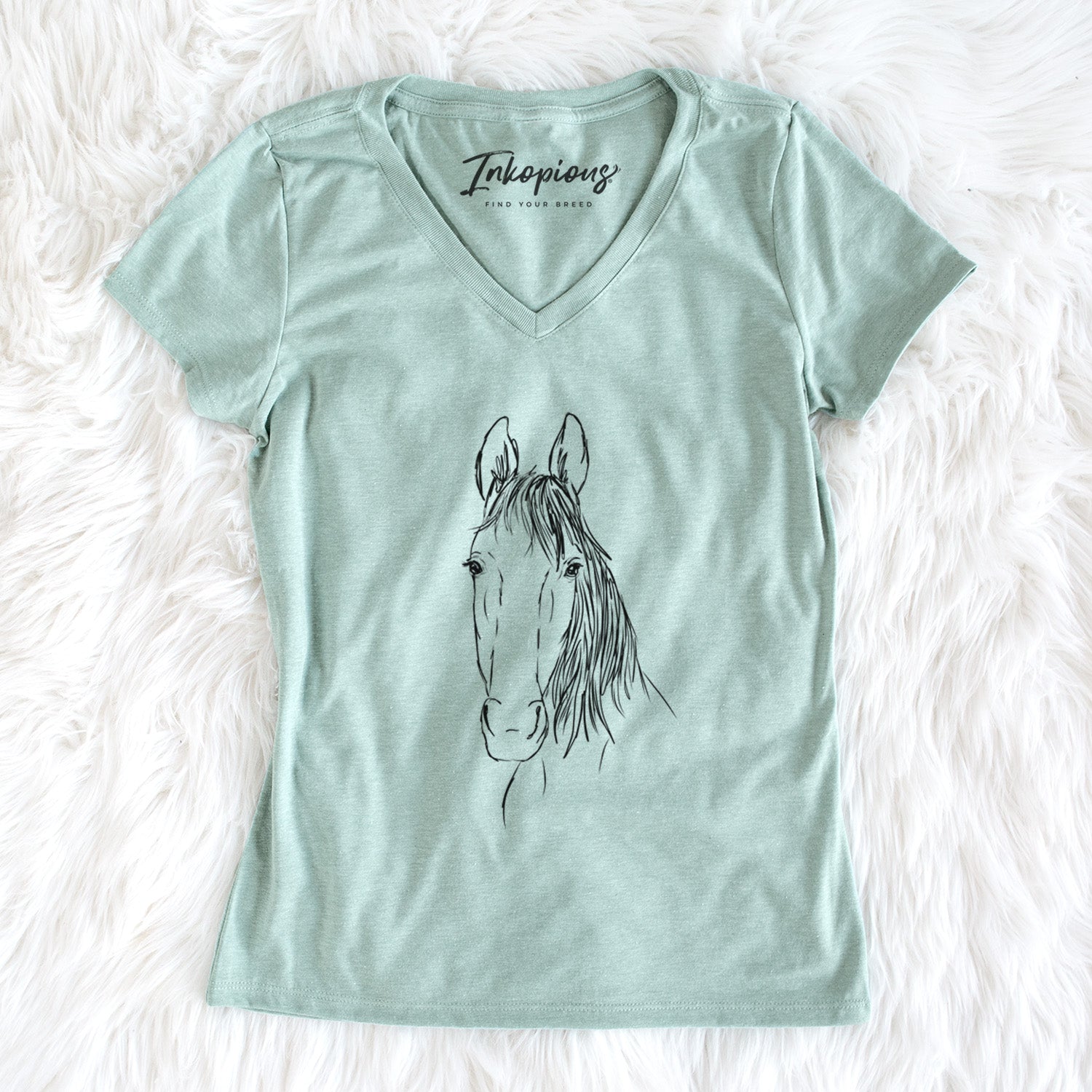 Doodled Socks Will Dew the American Standardbred Horse - Women's Perfect V-neck Shirt